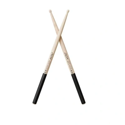 Abbildung von Drumsticks für Drums, American Hard Maple Drumsticks, mit Anti Rutsch Griff, Drumstick Drums Set, Prastic Pad, Profi Anfänger (1 Paar, 5B)