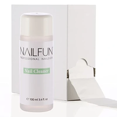 Abbildung von NAILFUN Nail Cleaner kosmetisch 100ml + 250er Zellette im Spenderkarton