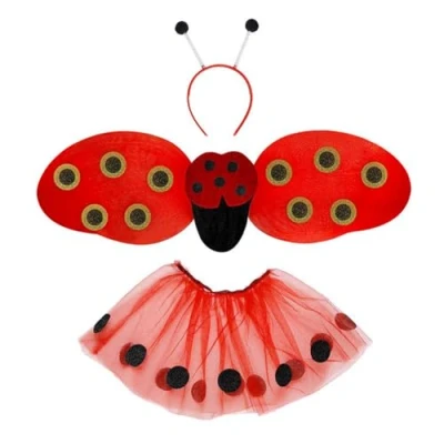 Abbildung von Widdmann Kostüm Flügel Kleiner Marienkäfer Set für Fasching, Tutu, und Haarreif kleine Käfer