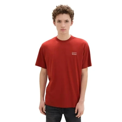 Abbildung von TOM Tailor Denim Tshirt basic, Herren, Größe: Large, Rot