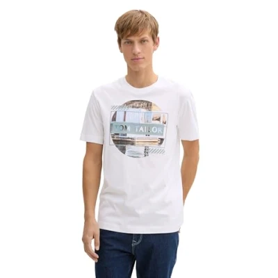 Abbildung von TOM TAILOR Herren 1045896 T Shirt, 20000 White, L
