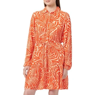 Abbildung von ONLY Blusenkleid Damen, Pureed Pumpkin/AOP:Bali Palm, M