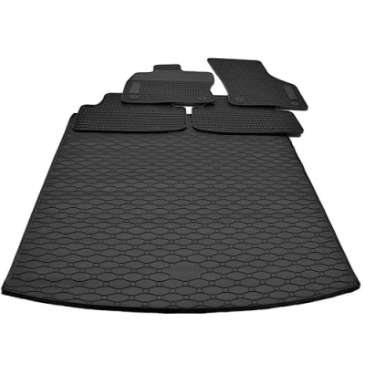 Abbildung von Mattenprofis Gummimatten + Gummi Kofferraumwanne Set passend für VW Golf 7 VII Variant ab Bj.2013 2020 GKK, schwarz