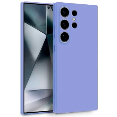 Abbildung von MyGadget Hülle für Samsung Galaxy S24 Ultra Zweilagige Handyhülle mit Kameraschutz Cover Innenfutter &amp; Silikon außen Flieder