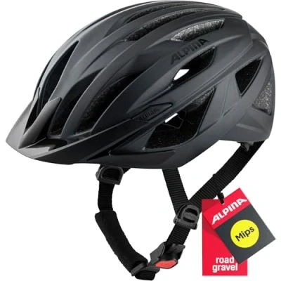 Abbildung von ALPINA DELFT MIPS Sicherer, Leichter &amp; Individuell Anpassbarer Fahrradhelm Mit Fliegennetz Für Erwachsene, black matt, 51 56 cm