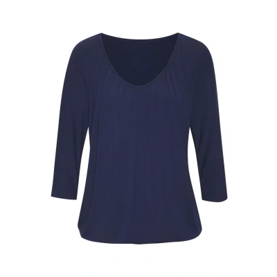 Abbildung von LASCANA 3/4 Arm Shirt &quot;mit zarter Raffung am Ausschnitt&quot;, aus weichem Viskose Stretch