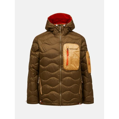 Abbildung von Peak Performance Helium Utility HOOD Jacket Daunenjacke, Herren, Größe: Small, Meadow moss/sierra sand