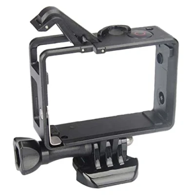 Abbildung von vhbw Rahmenhalterung kompatibel mit GoPro Hero (2018), (4) Session, 3, 3+, 4, 4 Black, Silver, 5, 5 Black ActionCam Kunststoff, schwarz