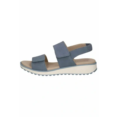 Abbildung von Caprice Trekkingsandale, Damen, Größe: 39, Lt.blue suede Schuhe
