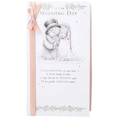 Abbildung von Me To You AHT01003 Grußkarte zum Hochzeitstag, Bär, Weiß