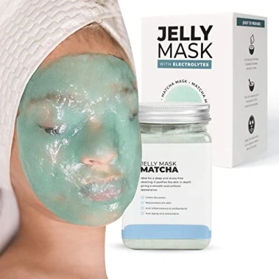 Abbildung von BRÜUN Peel Off Gelee Maske, Premium Qualität, modellierendes Matcha Maskenpulver für Gesichtsmaske, ideal Kosmetikerinnen, Spa Hautpflege, Hydro Gesichtsmaske
