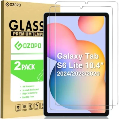 Abbildung von GOZOPO [2 Stück] Schutzfolie Kompatibel mit Samsung Galaxy Tab S6 Lite 10.4 Zoll 2024/2022/2020, 9H HD Kratzfest Panzer Schutz Glas Folie für