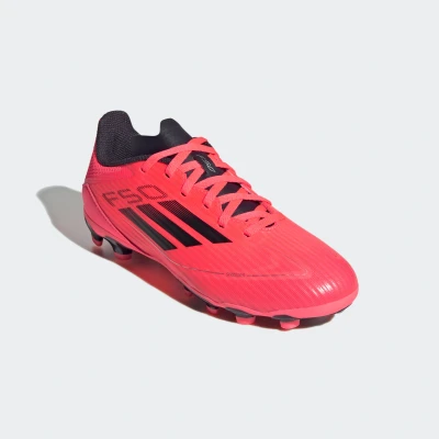 Abbildung von adidas Performance F50 League MG Unisex Fußballschuh Nocken für Kinder, Größe: 30, Turbo/aurora black/platin metallic Schuhe
