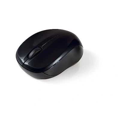 Abbildung von Verbatim GO Nano Computermaus, kabellose Maus mit 3 Tasten, Funkmaus für Laptop, Notebook, PC und MAC 2,4 GHz Funktechnologie 1600 dpi, Verbindung via Receiver, Schwarz