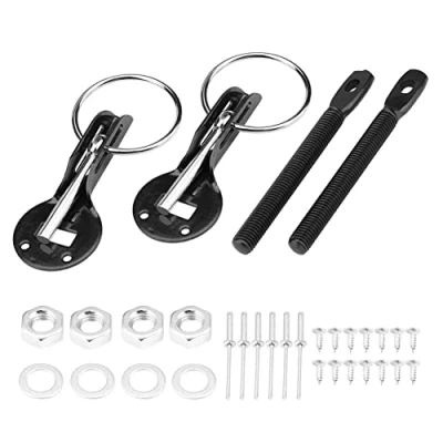 Abbildung von Universal Motorhauben Pin Lock Kit, Edelstahl Auto Schnellverschluss Verriegelung Racing Motorhaubenverriegelung Für Sport Car