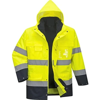 Abbildung von Portwest Warnschutz Jacke &quot;Lite&quot; 3 in 1 , Größe: L, Farbe: Gelb/Marine, S162YNRL