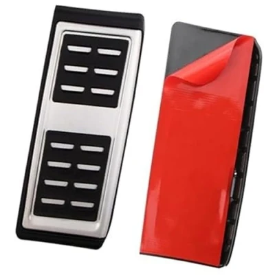 Abbildung von JINFOLI LHD Auto Pedalabdeckung, for VW, Seat, Arona 20172022, Edelstahl, Pedale, Bremspedal Schutzpolster Abdeckung Autopedal(BLACK 1Pc Rest Pedal)