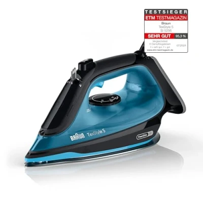 Abbildung von Braun Dampfbügeleisen &quot;TexStyle 5 SI 5256 BL&quot;, 2600 W, schwarz/blau