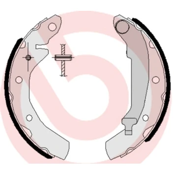 Abbildung von BREMBO S 15 501 Bremsbacken 180 31 mit Handbremshebel
