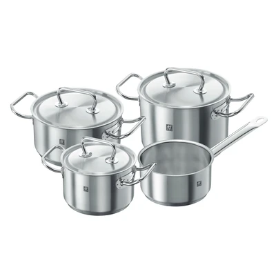 Abbildung von ZWILLING Twin Classic Kochtopf Set, 4 teilig, 3 Deckel, Induktionsgeeignet, Edelstahl