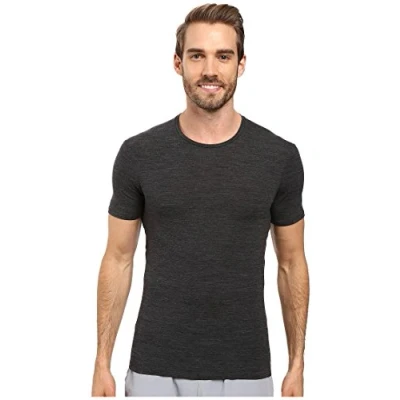 Abbildung von Icebreaker Anatomica SS Crewe Unterhemd/shirt, Herren, Größe: XXL, Jet heather/black
