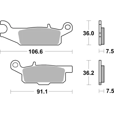 Abbildung von TRW Sinter Offroad MCB802SI Bremsbelagsatz