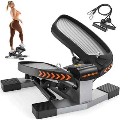 Abbildung von Sportsroyals Stair Stepper for Exercises, Twist with Resistance Bands and 150 kg Weight Capacity