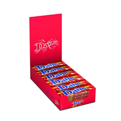 Abbildung von Daim Riegel 36 x 28 g verführerischer mit zartschmelzender Schokolade und einzigartig leckere schwedische Süßigkeiten im praktischen Riegelformat
