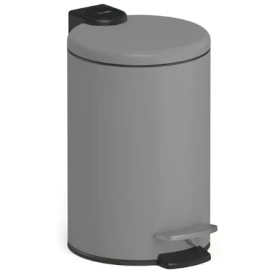 Abbildung von stardis 3 Liter Treteimer Edelstahl matt mit Absenkautomatik Klappdeckel leise schließend Softclose Inneneimer Kosmetikeimer Mülleimer Abfalleimer Badezimmer (grau)