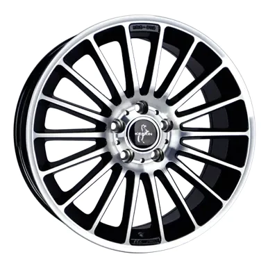 Abbildung von KESKIN 5 loch 18Zoll 112mm Alufelge KT15 Speed mattschwarz Front poliert KT158018511230BFP Felge