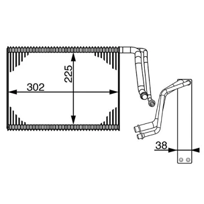 Abbildung von MAHLE ORIGINAL AE 143 000S Verdampfer ohne Expansionsventil BMW: 3 Touring