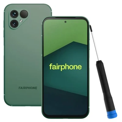Abbildung von Fairphone 5 5G Nachhaltiges Smartphone (6,46&quot; Display, 50 MP Dual Kamera, 6GB/128GB, 4200 mAh, Android 14) inkl. iFixit Schraubenzieher, Moos Grün