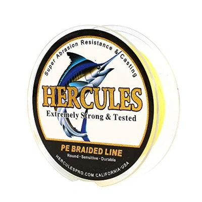 Abbildung von HERCULES Super Cast 100m 2000m Yards Geflochtene Angelschnur 10lb 300lb Test für Salzwasser Süßwasser PE Geflecht Fischdraht Superline 8 Stränge