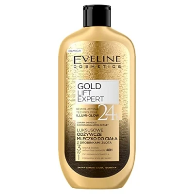 Abbildung von Eveline Cosmetics Gold Lift Expert Luxus Nährendes Körpermilch mit 24K &amp; Kaviar Hydra Luxury Molecular Technology, 350 ML