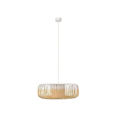Abbildung von Forestier Bamboo Light XL Pendellampe 60cm weiß