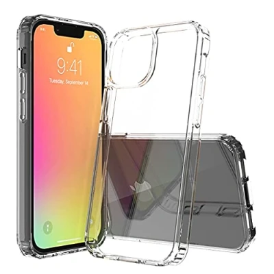 Abbildung von JT Berlin Pankow Clear Schutzhülle für das Apple iPhone 13 Hülle transparent (Stoßabsorbierender TPU Rahmen, Kratzfeste Rückseite aus Acrylglas, Anti Fingerabdruck Beschichtung)