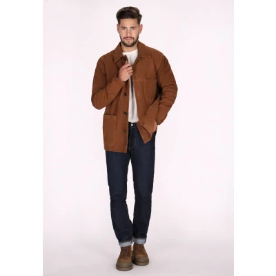 Abbildung von DREIMASTER Vintage Men&#039;s Jacket XL / Braun 100% Goat Suede