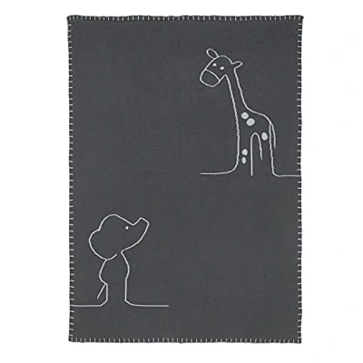 Abbildung von Nattou Strickdecke aus 100 % Baumwolle (Strick), Zum Wenden, x 75 cm, Luna und Axel, Grün