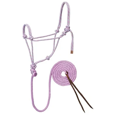 Abbildung von Weaver Leather Diamond Braid Halfter und Leine, Lavendel/Mint/Grau