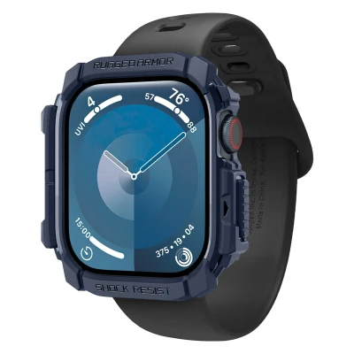 Abbildung von Spigen Rugged Armor Hülle Kompatibel mit Apple Watch 10 42mm (2024) Marineblau