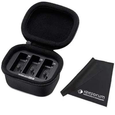 Abbildung von Rode Wireless GO II Charge Station Lade Case + keepdrum Mikrofasertuch