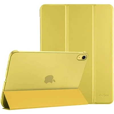 Abbildung von ProCase Hülle für 2022 10,9&quot; iPad 10. Generation 10 Case 10,9 Zoll Modell A2696 A2757, Leicht Dünn Hart Schutzhülle Smart Folio Cover Kompatibel mit Gelb