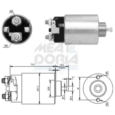 Abbildung von MEAT &amp; DORIA 31269 Türschloß PEUGEOT: 2008 Kombi, 508 I SW