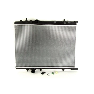 Abbildung von VALEO 732890 Kühler, Motorkühlung Aluminium 378 563 18 Kühlrippen gelötet PEUGEOT: 307 Schrägheck, SW, Kombi