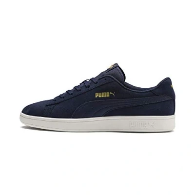 Abbildung von Puma Unisex Smash v2 Low Top, Peacoat Team Gold Whisper White, 38.5 EU