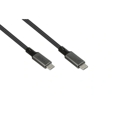Abbildung von Good Connections USB 4.0 Gen. 2x2 Kabel (20GBit/s, 100W, 8K@30Hz), C™ Stecker an Stecker, anthrazit, 1m