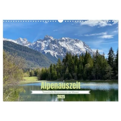 Abbildung von Alpenauszeit Traumhafte Bergmomente am Wasser (Wandkalender 2025 DIN A3 quer), CALVENDO Monatskalender