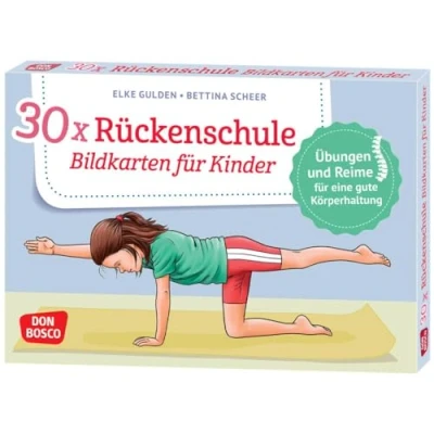 Abbildung von 30 x Rückenschule. Bildkarten Für Kinder: Kinder. Übungen und Reime eine gute Körperhaltung. KITA, Grundschule &amp; Kinderturnen: ... innere Balance. Ideen auf Bildkarten)