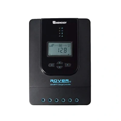 Abbildung von Renogy Rover 30 Amp 12/24 V DC MPPT Laderegler, Automatischer Paremeter Einstellbar LCD Bildschirm Solarmodul Laderegler für Gel Sealed Flooded and Lithium Battery
