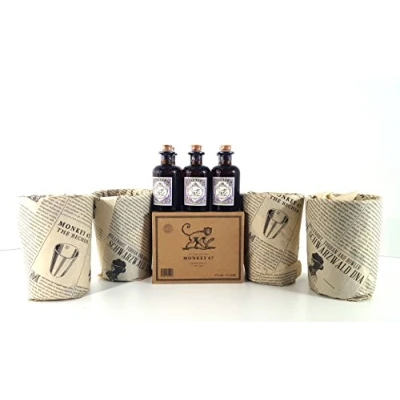 Abbildung von Monkey 47 Set 6x Gin 50ml (47% Vol) + 4x The Becher Keramikbecher